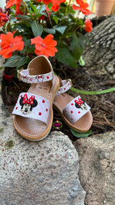 Minnie White Open Toed Buckle PREORDER