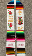 Cargar imagen en el visor de la galería, *2026* Aveces lloré - Cross White Graduation stole Sarape Sash IN STOCK
