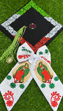 Cargar imagen en el visor de la galería, Moño Blanco Tri color Virgen- Embroidered Long Bow
