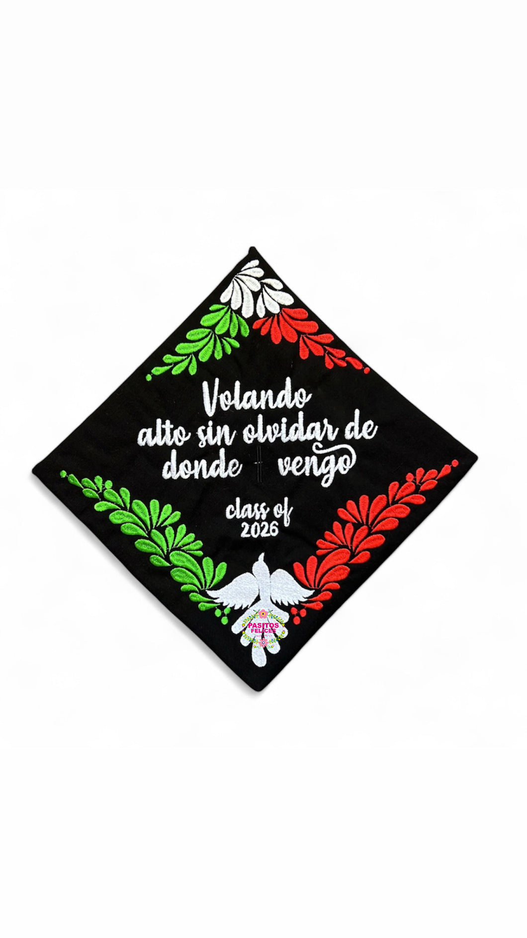Volando Alto 2026 Embroidered graduation cap topper
