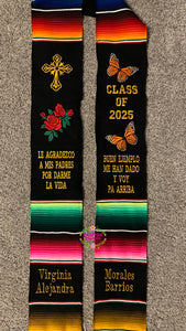 2025* Le Agradezco - Cross Graduation Stole Sarape Sash SOLD OUT