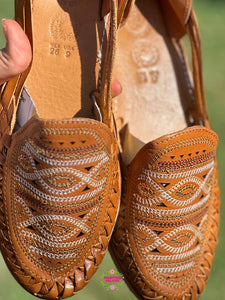Sequin Tan Flats