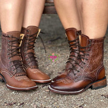 Cargar imagen en el visor de la galería, Botas Lacer - Shedron Leather Tooled Boots
