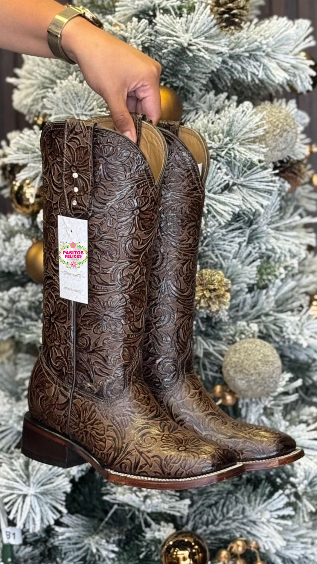 Gaby Grabada café - Leather Boots