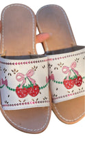 Cargar imagen en el visor de la galería, Fresita - Strawberry Coquette Mexican White Sandals
