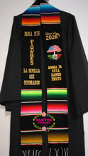 Cargar imagen en el visor de la galería, 2026 Semilla - seed Black Graduation Stole Sarape Sash IN STOCK
