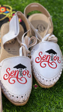 Cargar imagen en el visor de la galería, Red Senior - Embroidered Lace up Huaraches
