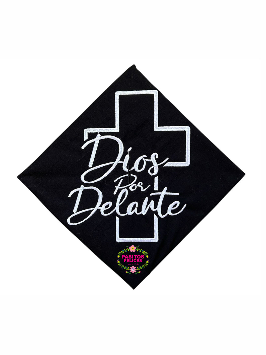Dios Por Delante - Embroidered graduation cap topper
