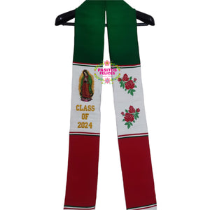 2025* Virgen and Roses Mexico Stole (White) PREORDER