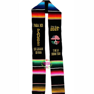 2025* Llegaron sin nada - Black graduation stole IN STOCK