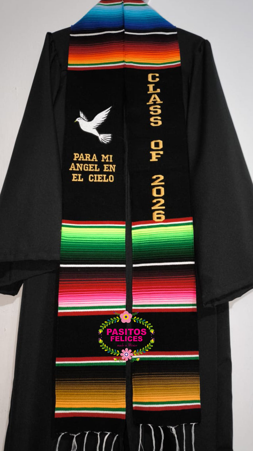 2026 Dove - Angel Graduation stole Sarape Sash IN STOCK
