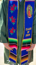 Cargar imagen en el visor de la galería, Virgen hand embroidered Blue Stole - IN STOCK
