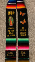 Cargar imagen en el visor de la galería, 2025* Alas - Wings Black Graduation stole Sarape Sash IN STOCK

