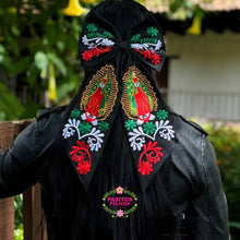 Cargar imagen en el visor de la galería, Moño Tri color Virgen- Embroidered Long Bow
