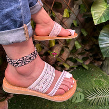 Cargar imagen en el visor de la galería, Sequin Cross Toe Sandals PREORDER
