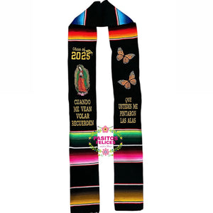 2025* Alas - Wings Black Graduation stole IN STOCK