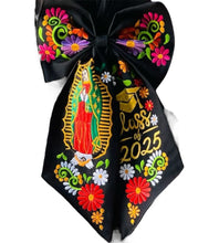 Cargar imagen en el visor de la galería, Black Moño - Embroidered Class of 25 Bows IN STOCK
