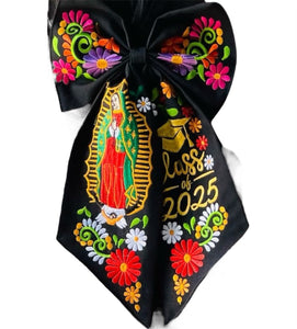 Black Moño - Embroidered Class of 25 Bows IN STOCK