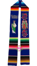 Cargar imagen en el visor de la galería, 2026 Virgen San Judas - Blue Stole Sarape Sash IN STOCK
