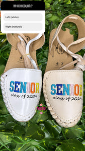 White Senior 2024 - Colorful Regular Flat