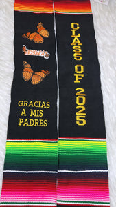 2025* Michoacán Gracias a mis padres - Thanks to my parents Graduation stole - IN STOCK