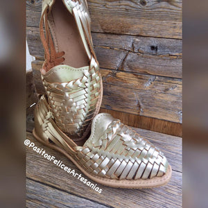 Gold - Braid Vegan Huaraches