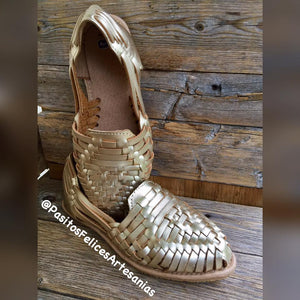 Gold - Braid Vegan Huaraches
