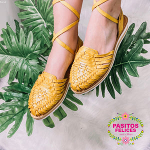 Yellow Platform Lace Up