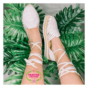 White Platform Lace Up