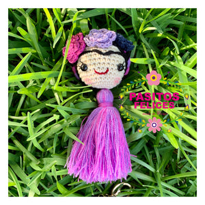 Preorder Purple and Pink Frida Keychain