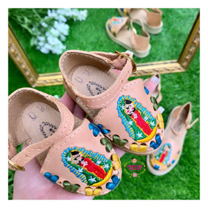 Virgencita - Virgin Mary Embroidered Huaraches