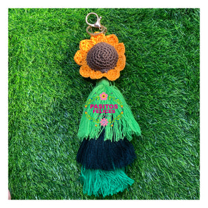 Sunflower Keychain - Green