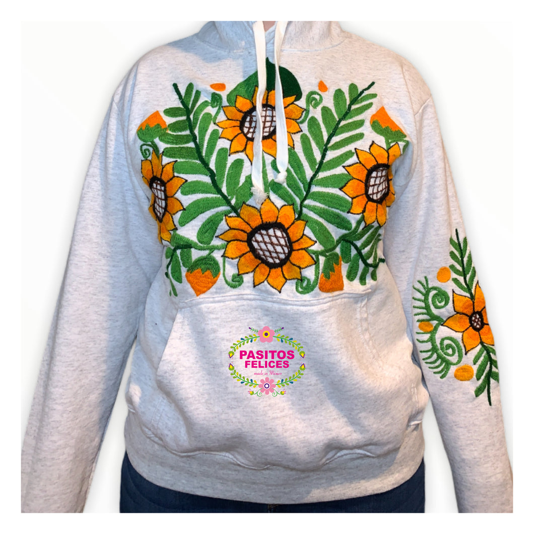 Heather Gray Sunflower hoodie