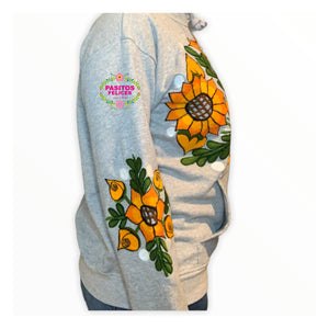 Gray Sunflower hoodie