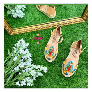 Virgencita - Virgin Mary Embroidered Huaraches